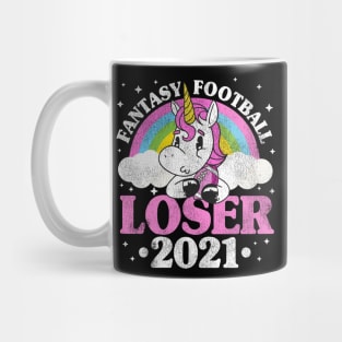 Fantasy Football Loser 2021 Outfit Unicorn Gift Mug